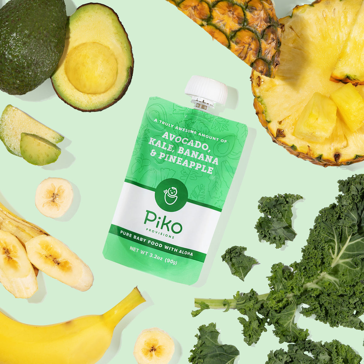 Avocado, Kale, Banana & Pineapple