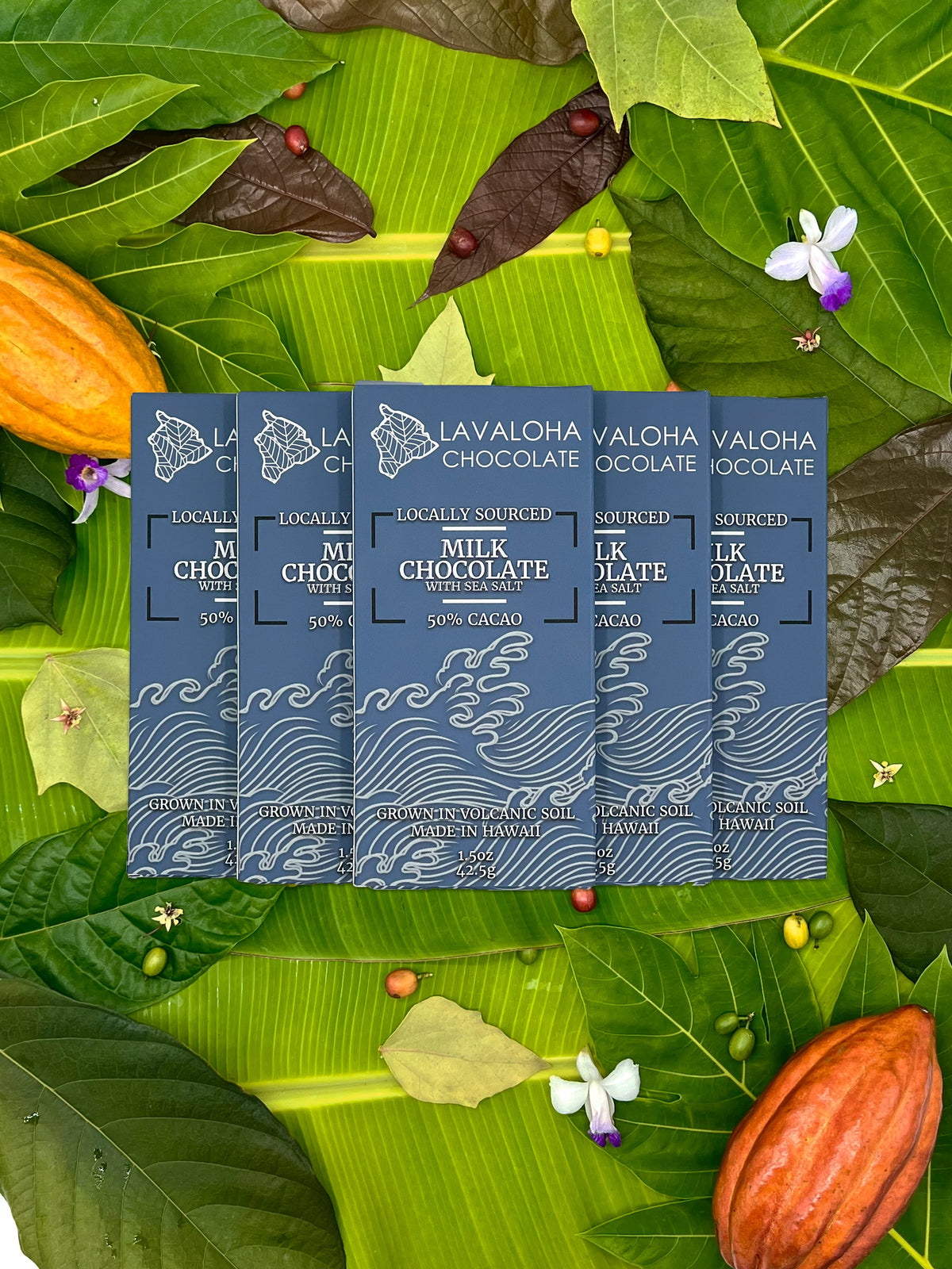 Hawaii Grown 50% Milk Chocolate with Sea Salt
