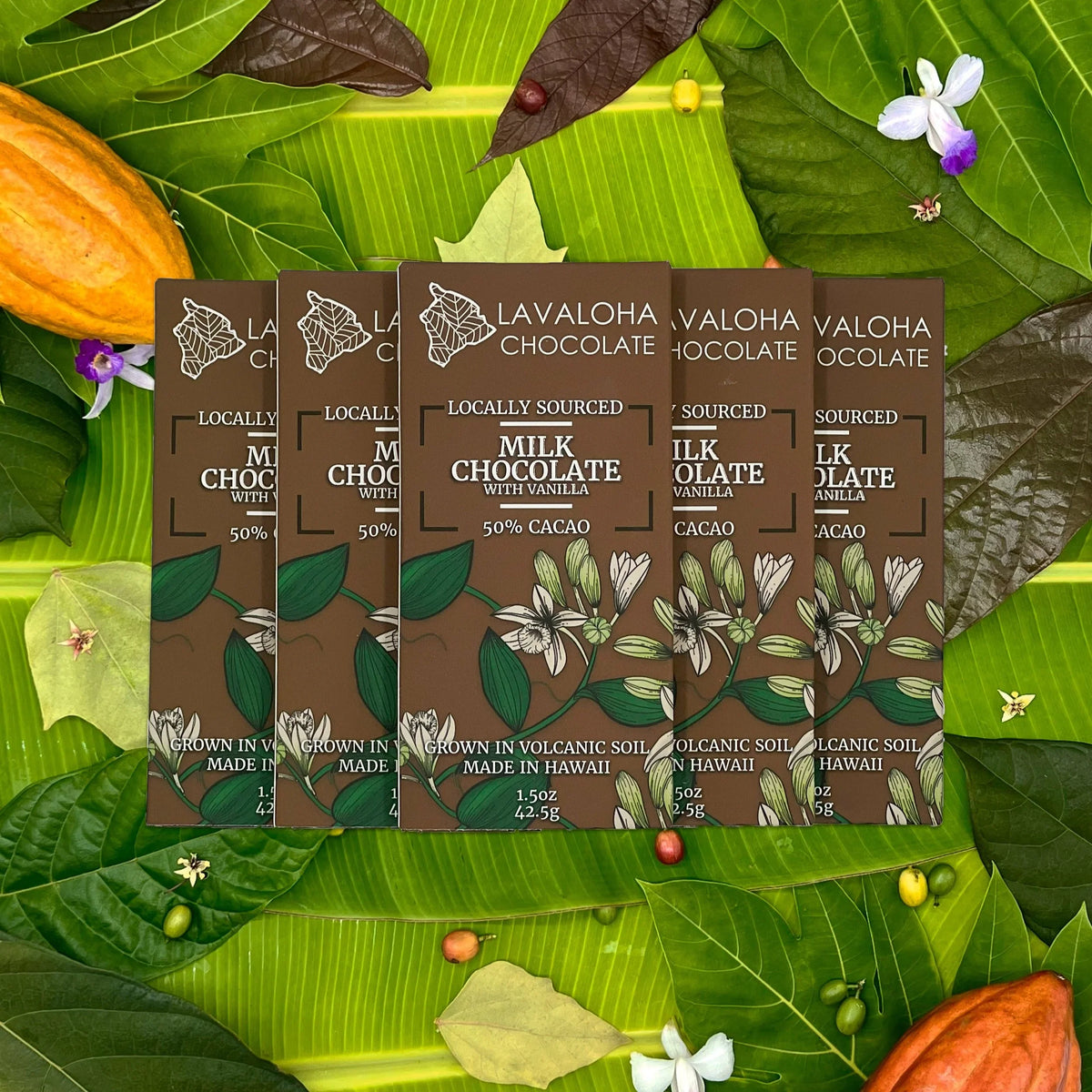 Hawaii Grown 50% Milk Chocolate with Vanilla