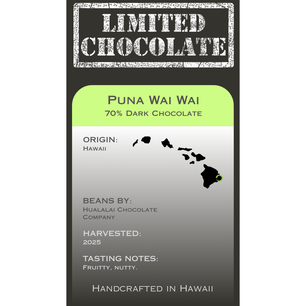 Hawaii Puna Wai Wai - 70% Dark Chocolate